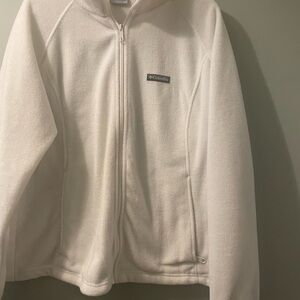 Columbia white Fleece Zip up Jacket Women 2XL
